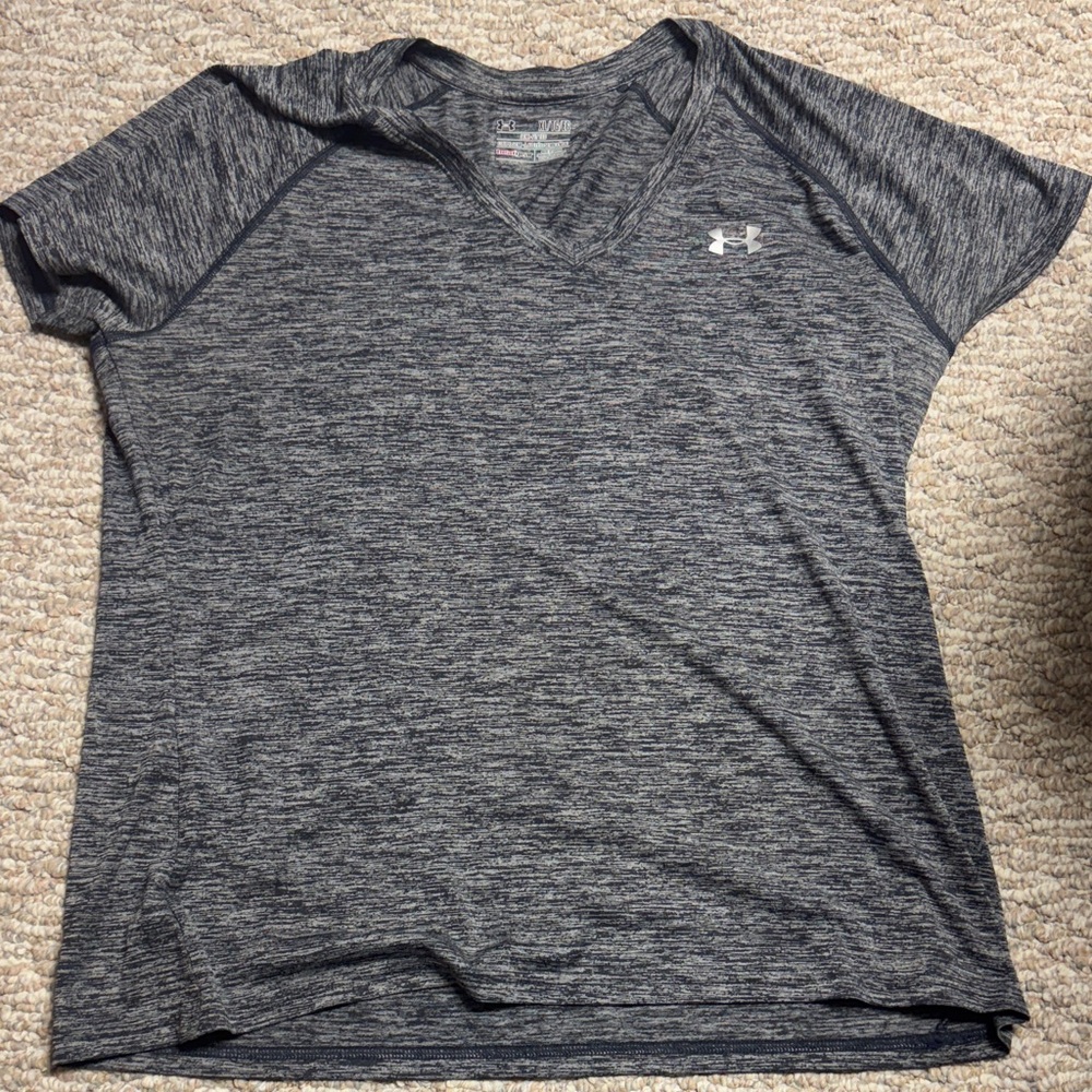 Under Armour Women's Heathered Gray V-Neck Tee